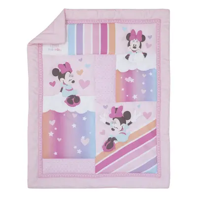 Disney Minnie Mouse Be Happy Pink Rainbow Stars and Clouds Piece N