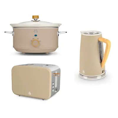 Swan Nordic Kettle Slice Toaster & Slow Cooker in Oatmeal Colour