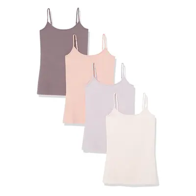 Women's Slim-Fit Camisole, Pack of 4, Multi Color, Small