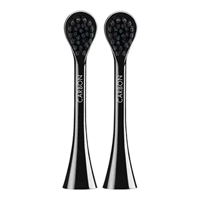 Hydrosonic Black is White Carbon Whitening Brush Heads, Pieces - Curaprox Activated Charcoal Ele