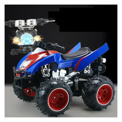 (Blue) 1/12 2.4G 4D Rc Motorcycle Simulation Degree Rotation Car Model RTR