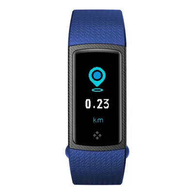 (Blue) 0.96 inch OLED Color Screen Blood Pressure Oxygen Heart Rate Monitor Sport Smart Watch