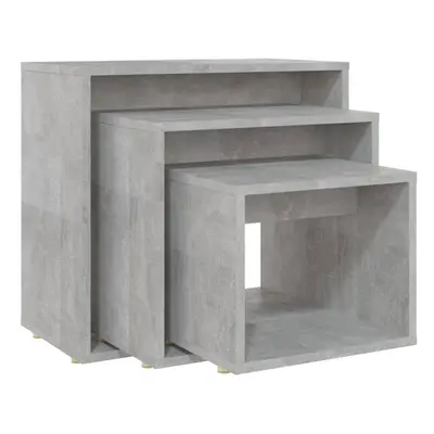 (concrete grey) vidaXL Nesting Tables Living Room Side Table End Table pcs Engineered Wood