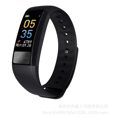 (Black) ECG+PPG Blood Pressure Heart Rate Real-time Sport Data Record Smart Watch