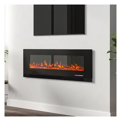 (Black, 50inch) LED Electric Fireplace with Remote Control