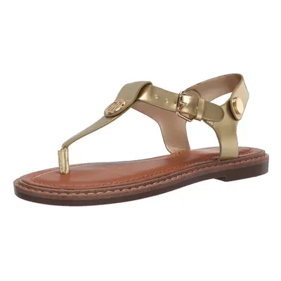 Tommy Hilfiger Women's BENNIA Flat Sandal Gold 5.5