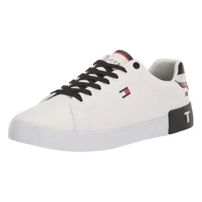 Tommy Hilfiger Men's Rezz Sneaker White/Black Multi 8M