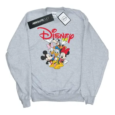 (4XL, Sports Grey) Disney Mens Mickey Mouse Crew Sweatshirt