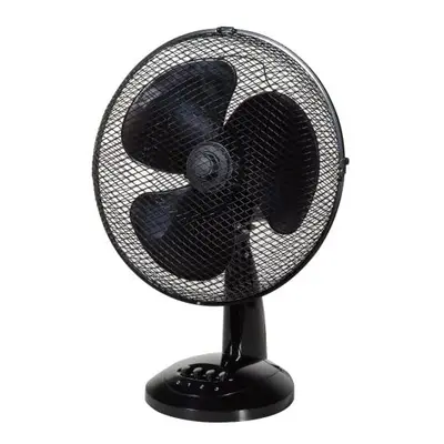 Zanussi 12" Inch, Lightweight, Portable Desk Fan, Speed Settings, Wide-Angled Oscillation, Power