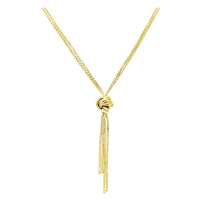 Jewelco London 9ct Yellow Gold Popcorn Negligee Necklace inch 46cm - HHHAXL42