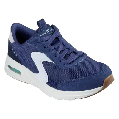 (7 UK, Navy/White) Skechers Womens/Ladies Skech-Air Court Air Wave Suede Trainers