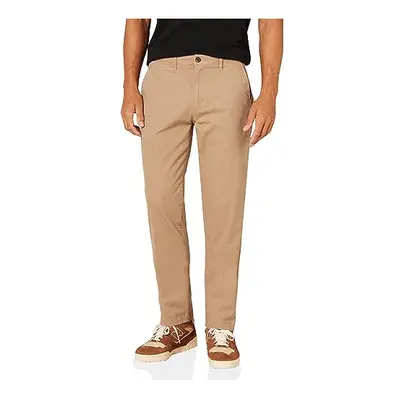 Mens Athletic-Fit casual Stretch chino Pant (Available in Big & Tall), Dark Khaki Brown, 31W x 2