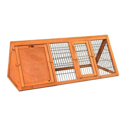 Triangle Pet Hutch With Run Wooden Cage Large