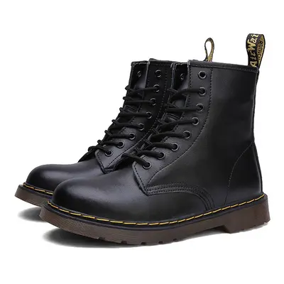 (Black, UK 7.5=EUR 42) Women Retro Boots Classic Leather Ankle Boot Shoes For christmas Gifts