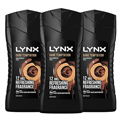 New X Lynx Dark Temptation Mens Shower Gel Body Wash Chocolate Scent 250ml