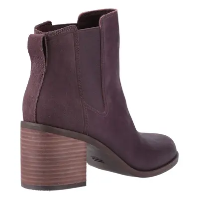 (Red, (Adults')) TOMS Evelyn Leather Women's Plum Boots