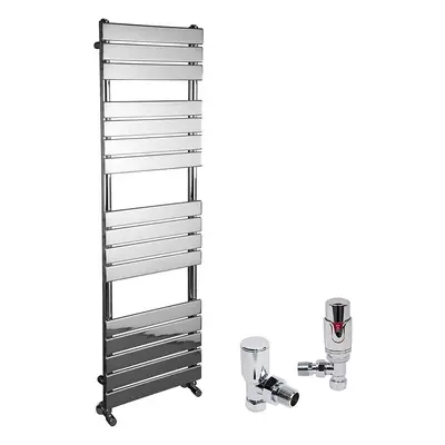 (Chrome, x 450mm) WarmeHaus Designer Bathroom Flat Panel Heated Towel Rail Radiator Ladder Rad w