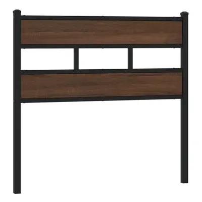 (brown oak, cm) vidaXL Headboard Bed Header Bed Headboard Brown Oak Steel and Engineered Wood