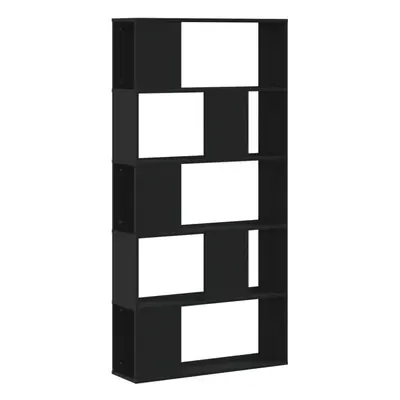 (black, 80.5 x 23.5 x 162.5 cm) vidaXL Bookcase 5-Tier Bookshelf Storage Book Shelf Book Rack En