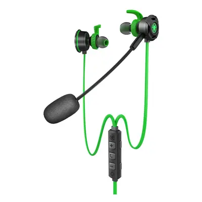 (Green) Game Live in-ear Wired Gaming Super Bass Earphones Microphone Built-in Game DSP Sound Ca