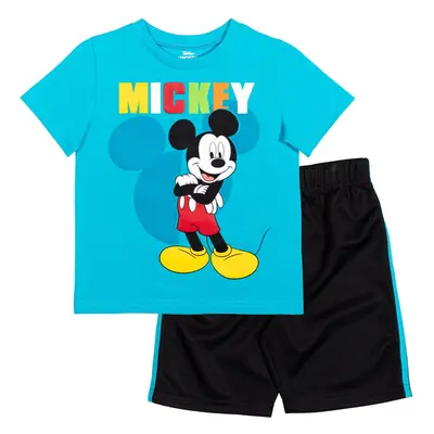 Disney Mickey Mouse Toddler Boys Breathable Graphic T-Shirt & Shorts B