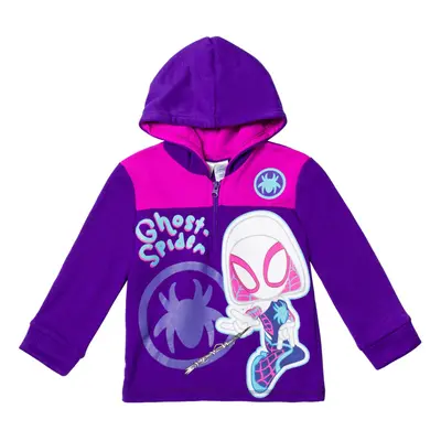 Marvel Spider-Man Ghost-Spider Little Girls Fleece Half Zip Fashion Ho