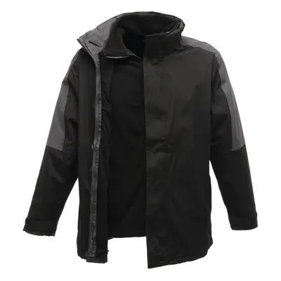 (2XL UK, Black/Seal Grey) Regatta Mens Defender III 3-in-1 Waterproof Windproof Jacket / Perform