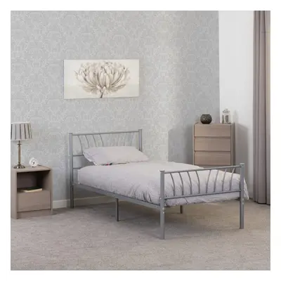 Harlow 3ft Single Metal Bed Silver