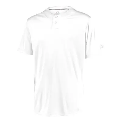 Russell 3R7X2M.WHI.M Adult Performance Two-Button Solid Jersey, White - Medium