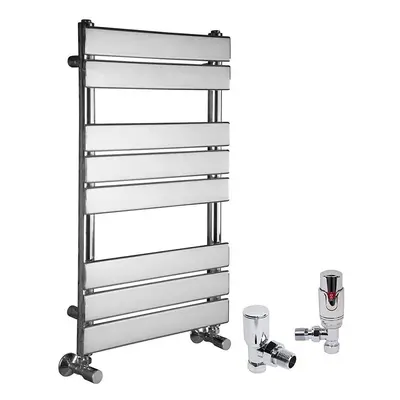 (Chrome, x 450mm) WarmeHaus Designer Bathroom Flat Panel Heated Towel Rail Radiator Ladder Rad w