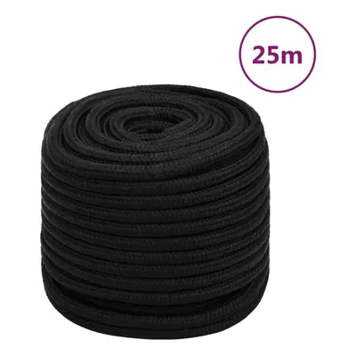 (black, mm/ m) vidaXL Braided Boat Rope Polyester Sturdy Yacht Cable Black/White Multi Sizes