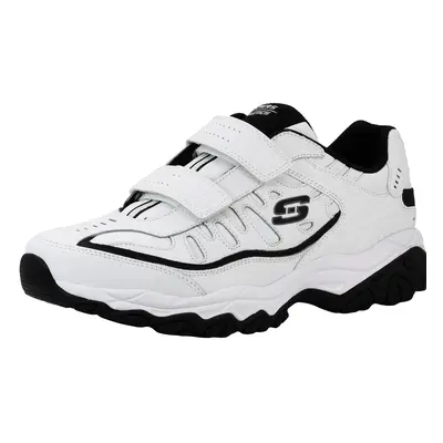 Skechers Men's Afterburn Strike Memory Foam Velcro Sneaker White/Black