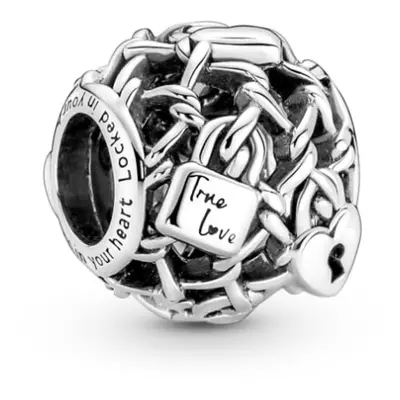 PANDORA Openwork chain Link Padlock charm