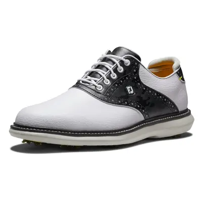 FootJoy Men's Traditions Golf Shoe White/Charcoal Camo 9.5 Wide