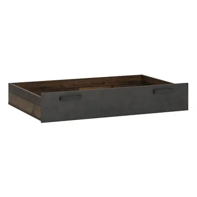 Brooklyn Underbed Drawer in Walnut and Dark Matera Grey