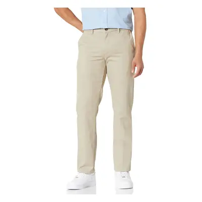 Men's Slim-Fit Wrinkle-Resistant Flat-Front Chino Pant, Khaki Brown, 42W x 32L