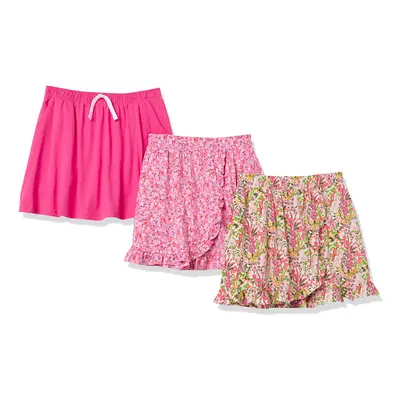 Amazon Essentials girls Knit Scooter Skirts Pack of Pink Floral