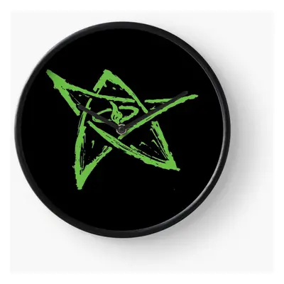 (Call of Cthulhu, Elder Sign - Green=5078) Wall Clock Inch Funny Mantel & Tabletop Art Decor for