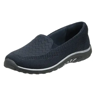 Skechers Women's Reggae Fest-Willows Loafer Flat Navy Wide