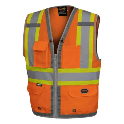 Pioneer Safety Vest for Men - Hi Vis Reflective Neon Cool Mesh Back P