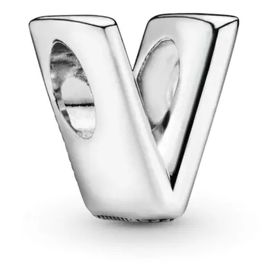 PANDORA Jewelry Letter V Sterling Silver Charm