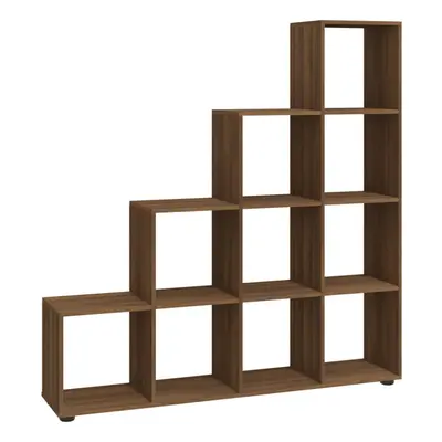 (Brown oak, x x cm(L x W x H)) vidaXL Staircase Bookcase Book Shelf Storage Rack Bookshelf Engin