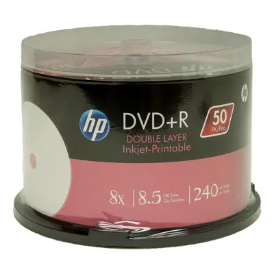 Hp DVD+R Dl Double Layer 8X 8.5Gb White Inkjet Printable Pack in Sp