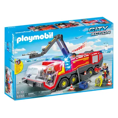 PLAYMOBIL Airport Fire Engine with Lights & Sound Building Set