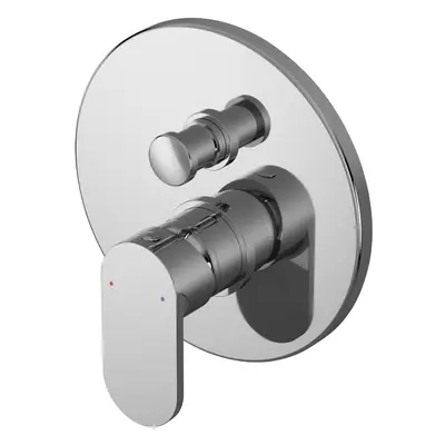 Current Contemporary Bathroom Round Concealed Manual Shower Valve with Diverter and Lever Handle