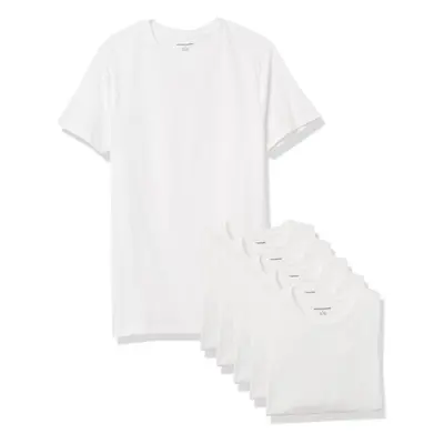 Amazon Essentials Men's Crewneck T-Shirt Pack of White Medium