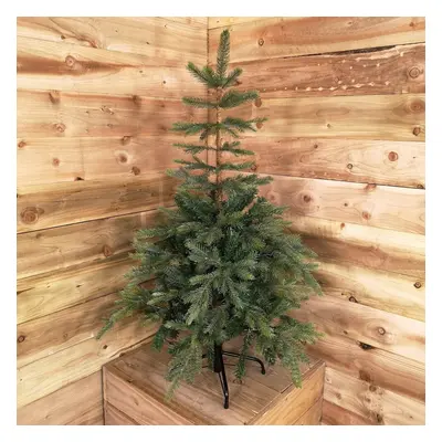 Everlands 120cm (4ft) Green Grandis Fir Real Look Christmas Tree with Tips