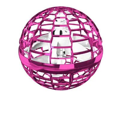 (Pink, Only Flying Ball) Flying Ball Spinner with Magic Controller Dynamic RGB Lights Double Pas