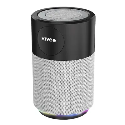 (Black) Wireless Bluetooth Speaker Portable Column Hi-Fi Stereo Bass Loudspeaker Colorful Lamp F