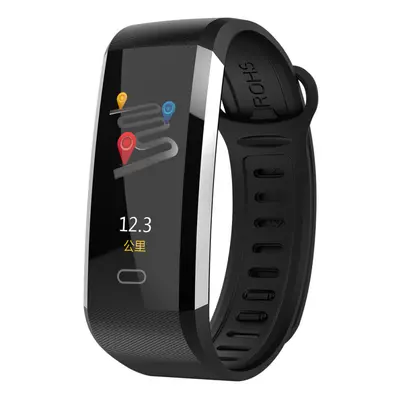 (Black) 0.96" TFT Screen Waterproof Smart Watch Heart Rate Monitor Fitness Bracelet Mi Band